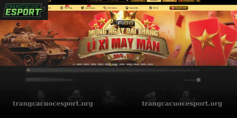 Thưởng nạp đầu esports fi88